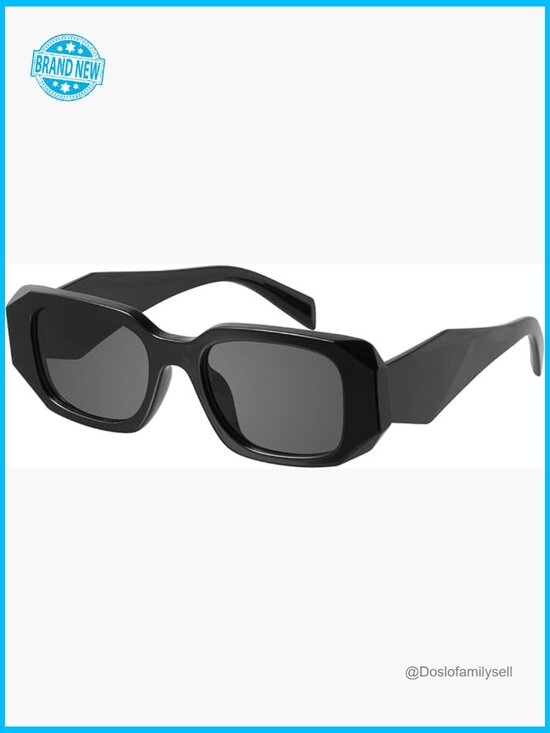 Retro Rectangle Sunglasses Avant-Garde UV400 Protection Classic Vintage Style main image 6